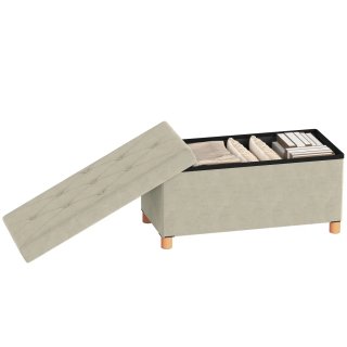 Baúl de Almacenaje Beige banco dormitorio pie cama