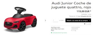 Audi coche correpasillos infantil niños