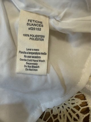 Vestido Fetiche Suances blanco y beige nuevo