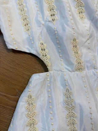 Vestido Fetiche Suances blanco y beige nuevo