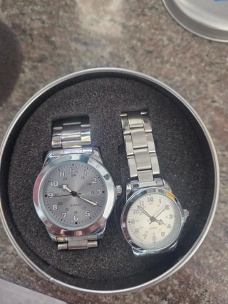 Set de 2 relojes plateados
