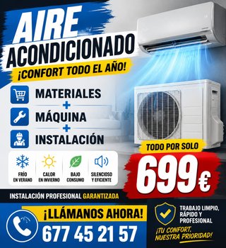 Aire Acondicionado Frío/Calor 699€