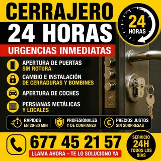 Servicio de Cerrajero 24 Horas Urgente