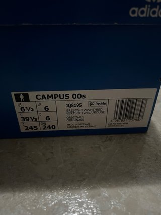 Adidas Campus 00s Hombre Gris/Blanco/Rojo
