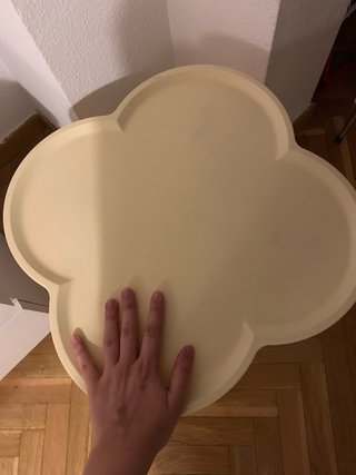 Mesa auxiliar flor amarilla