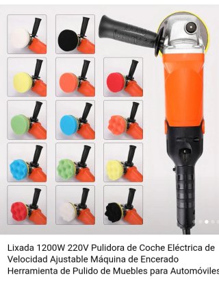 Pulidora de coche con accesorios esta en oferta