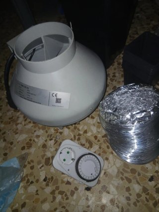 Foco sodio600W,extractor,temporizador,mazetas y ab