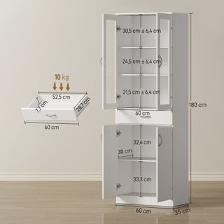 Credenza Cucina con 2 Armadietti e un Cassetto, Me