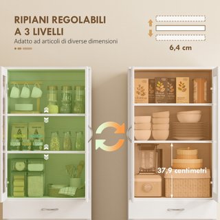 Credenza Cucina con 2 Armadietti e un Cassetto, Me