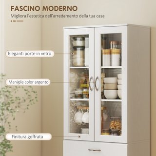 Credenza Cucina con 2 Armadietti e un Cassetto, Me