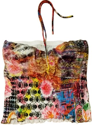 Top Halter con Stampa Multicolor