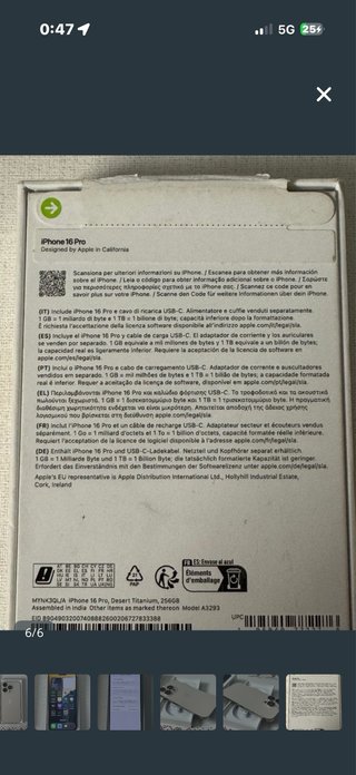 iPhone 16 Pro Dorado TIENE CRISTAL DE ATRAS ROTO