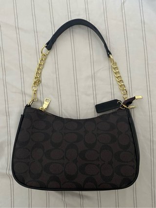 Bolso de Hombro Marrón y Negro
