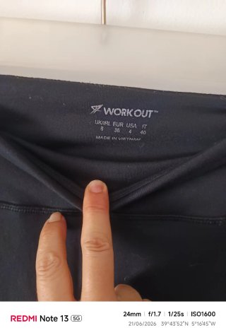 Pack 2 leggings: negro/naranja y estampado