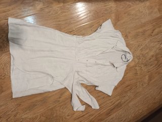 Vestido camisero corto lino Stradivarius