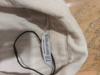 Vestido camisero corto lino Stradivarius