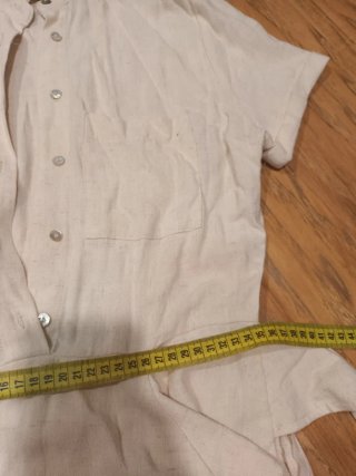 Vestido camisero corto lino Stradivarius