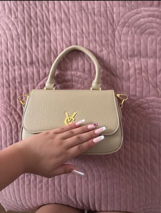 Bolso de mano beige
