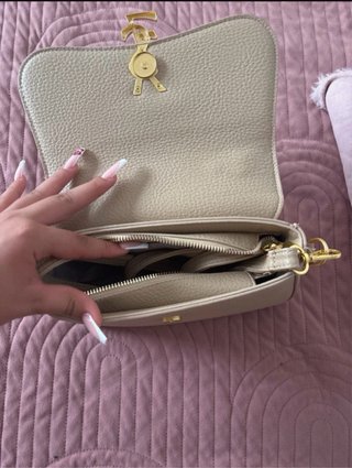 Bolso de mano beige