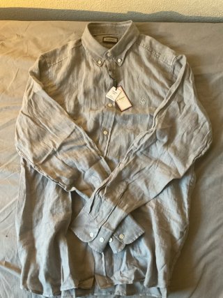 Camisa Lino Gris El Ganso Talla L