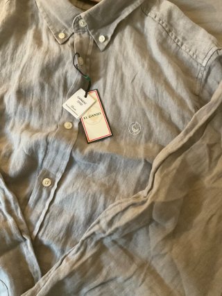 Camisa Lino Gris El Ganso Talla L