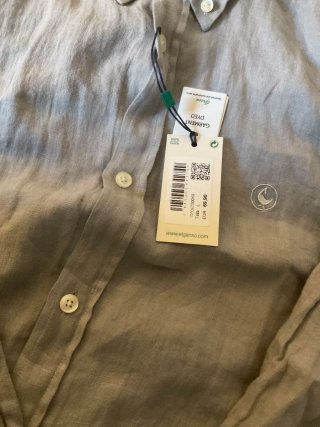 Camisa Lino Gris El Ganso Talla L