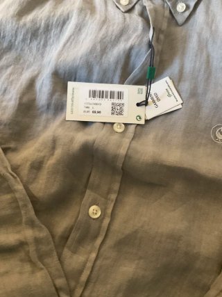 Camisa Lino Gris El Ganso Talla L