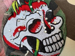 Gorra Camuflaje Calavera Rosa