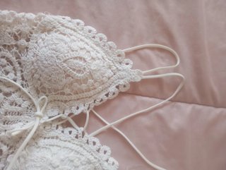 Top Crochet Blanco Nuevo Talla Única