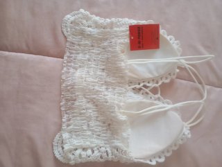 Top Crochet Blanco Nuevo Talla Única