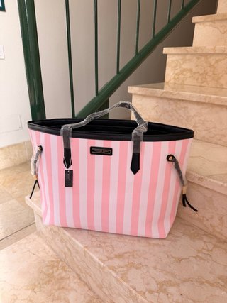 Bolso Grande Victoria Secret Rayas Rosas