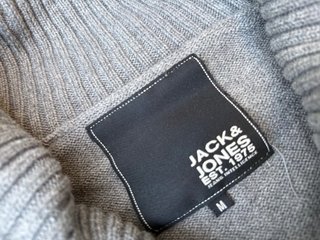 Jersey Jack & Jones Gris Punto Acanalado