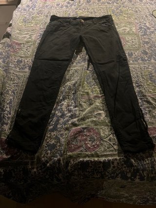 Pantalones vaqueros negros con cremallera