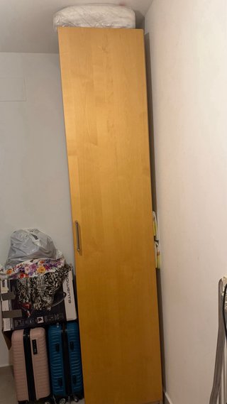 Armario modular 3 piezas madera y cristal