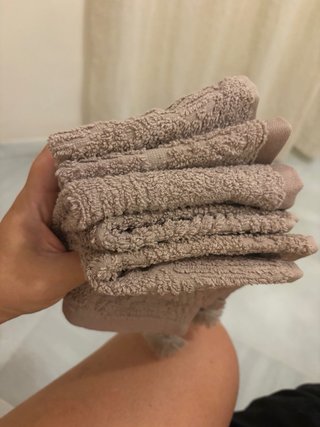 Toallas Zara Home Beige Marrón Algodón