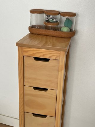 Cajonera estrecha madera 4 cajones