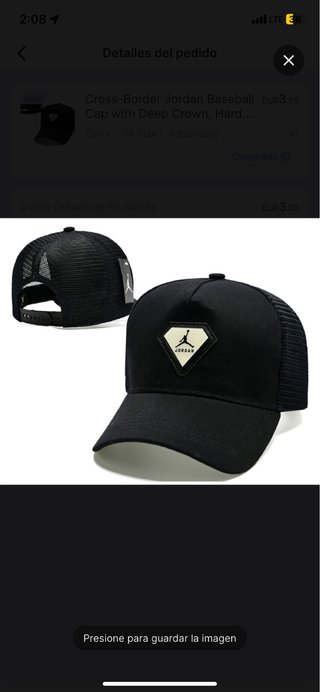 Gorra Jordan Negra/Blanca Deportiva
