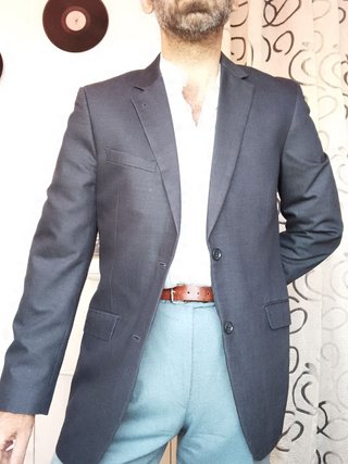 Giacca uomo taglio elegante grigio lana super