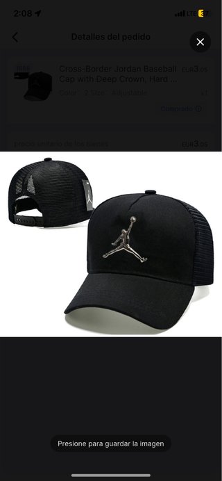 Gorra Jordan Negra Ajustable Trucker