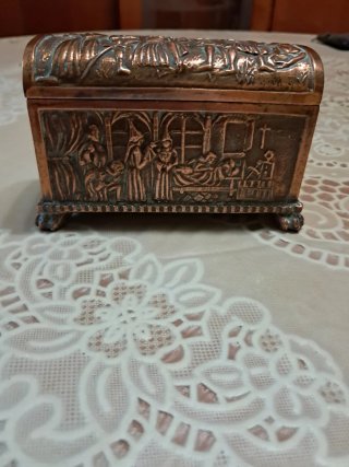 Joyero de Cobre Repujado Clásico, Grande