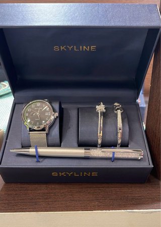 Set Skyline Reloj, Brazaletes y Bolígrafo