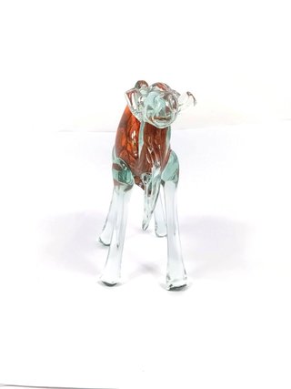 Statua Cammello Vetro Soffiato Marrone Scultura