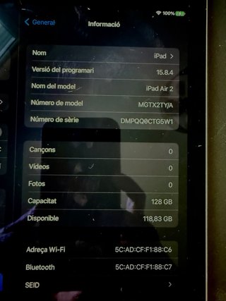 iPad Air A1566 128GB Plata + Funda + Cargador