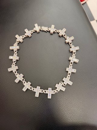 Cadena Plata 925 Cruz Brillante