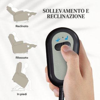 Poltrona Alzapersona Elettrica Reclinabile con Pog