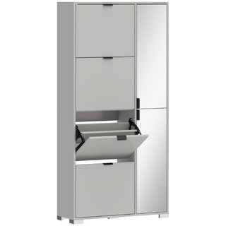 Scarpiera con Specchio, 4 Cassetti Ribalta, Scarpi