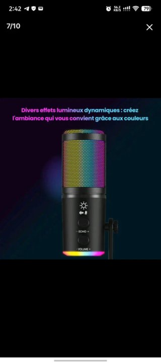 Micrófono USB JYX Gaming RGB
