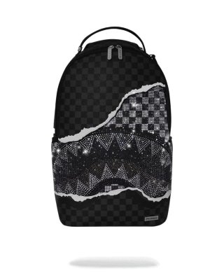 Mochila con diseño de tablero de ajedrez y diamant