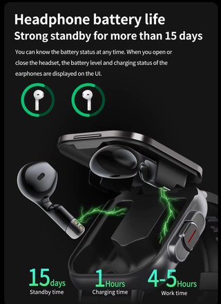 Smartwatch 2 en 1 con Auriculares
