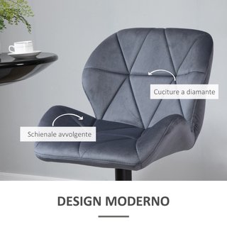 Set 2 Sgabelli da Bar con Altezza Regolabile Base
